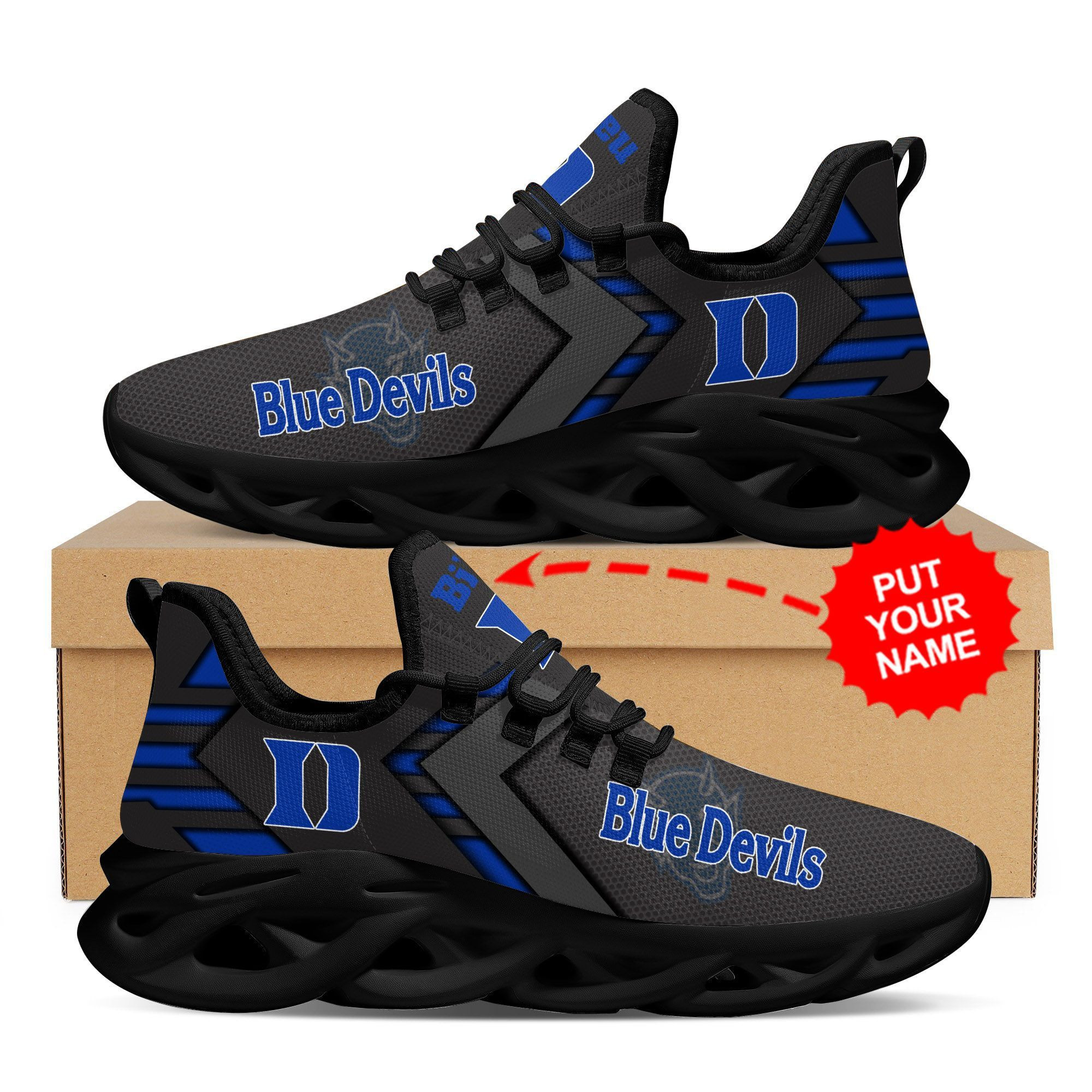 Duke Blue Devils personalisierte Max Soul Sneakers Schuhe