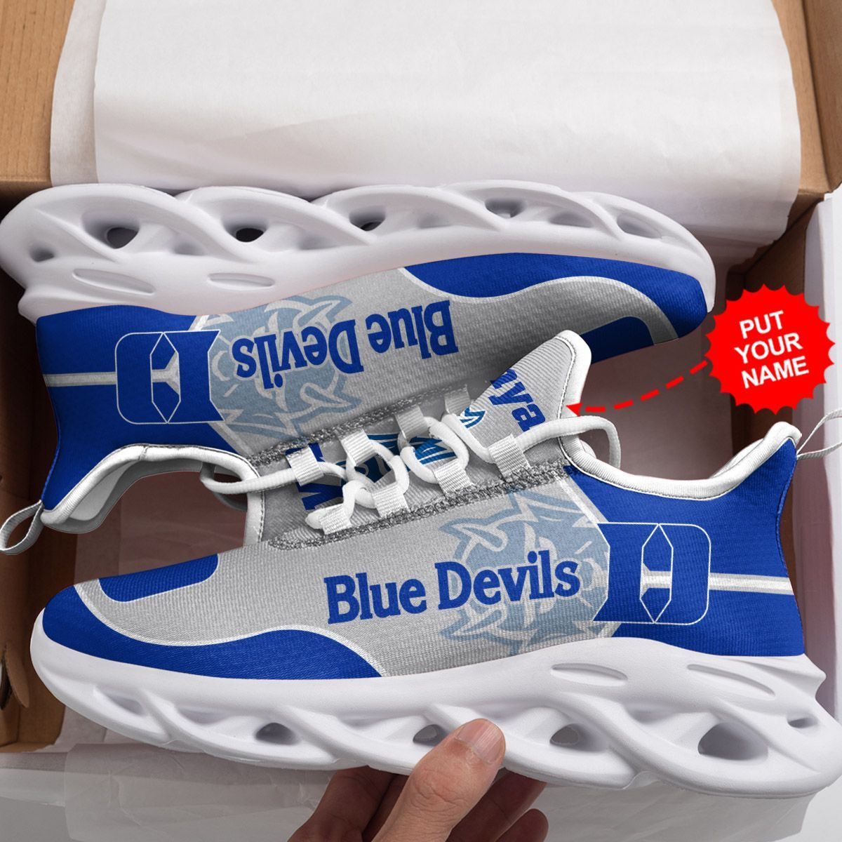 Duke Blue Devils personalisierte Max Soul Sneakers Schuhe