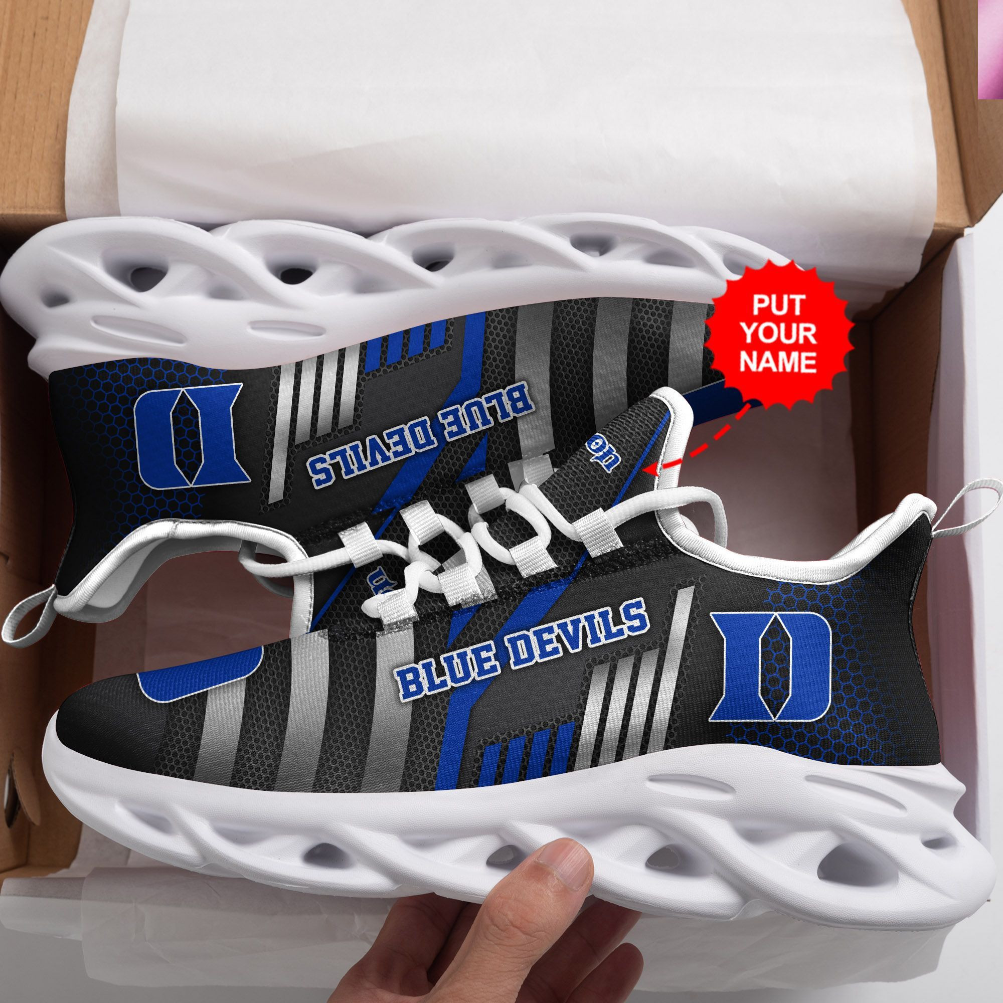 Duke Blue Devils personalisierte Max Soul Sneakers Schuhe