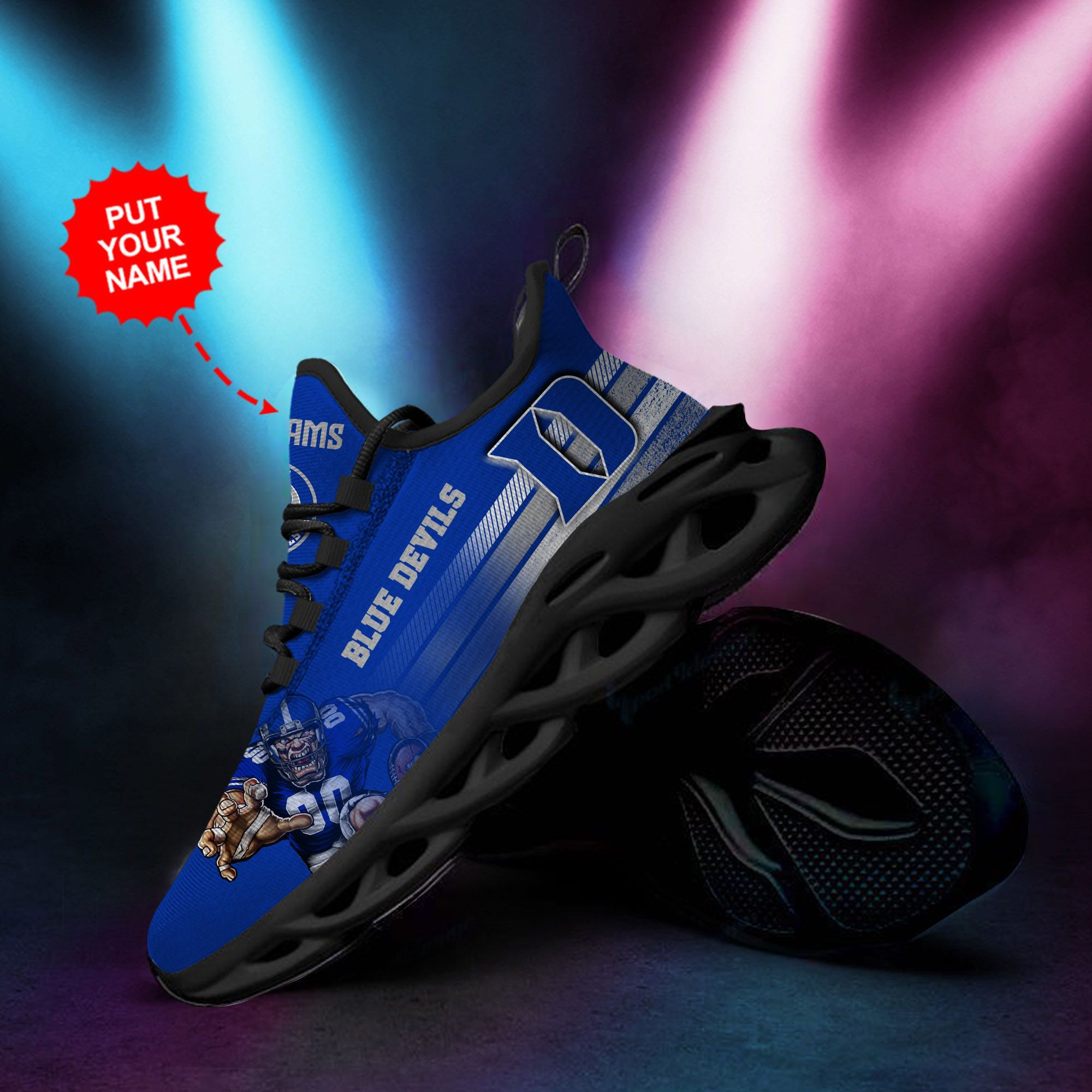 Duke Blue Devils personalisierte Max Soul Sneakers Schuhe