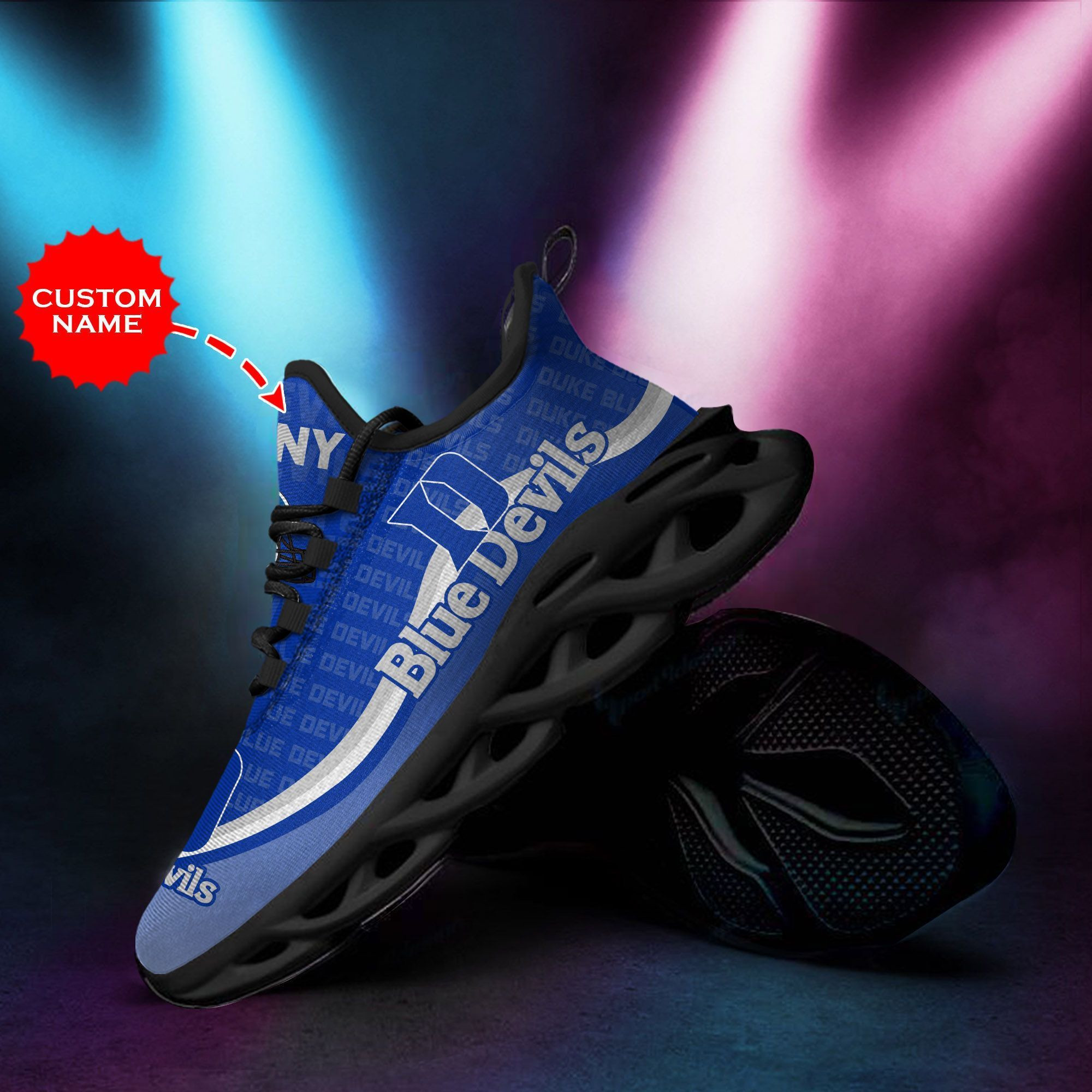 Duke Blue Devils personalisierte Max Soul Sneakers Schuhe