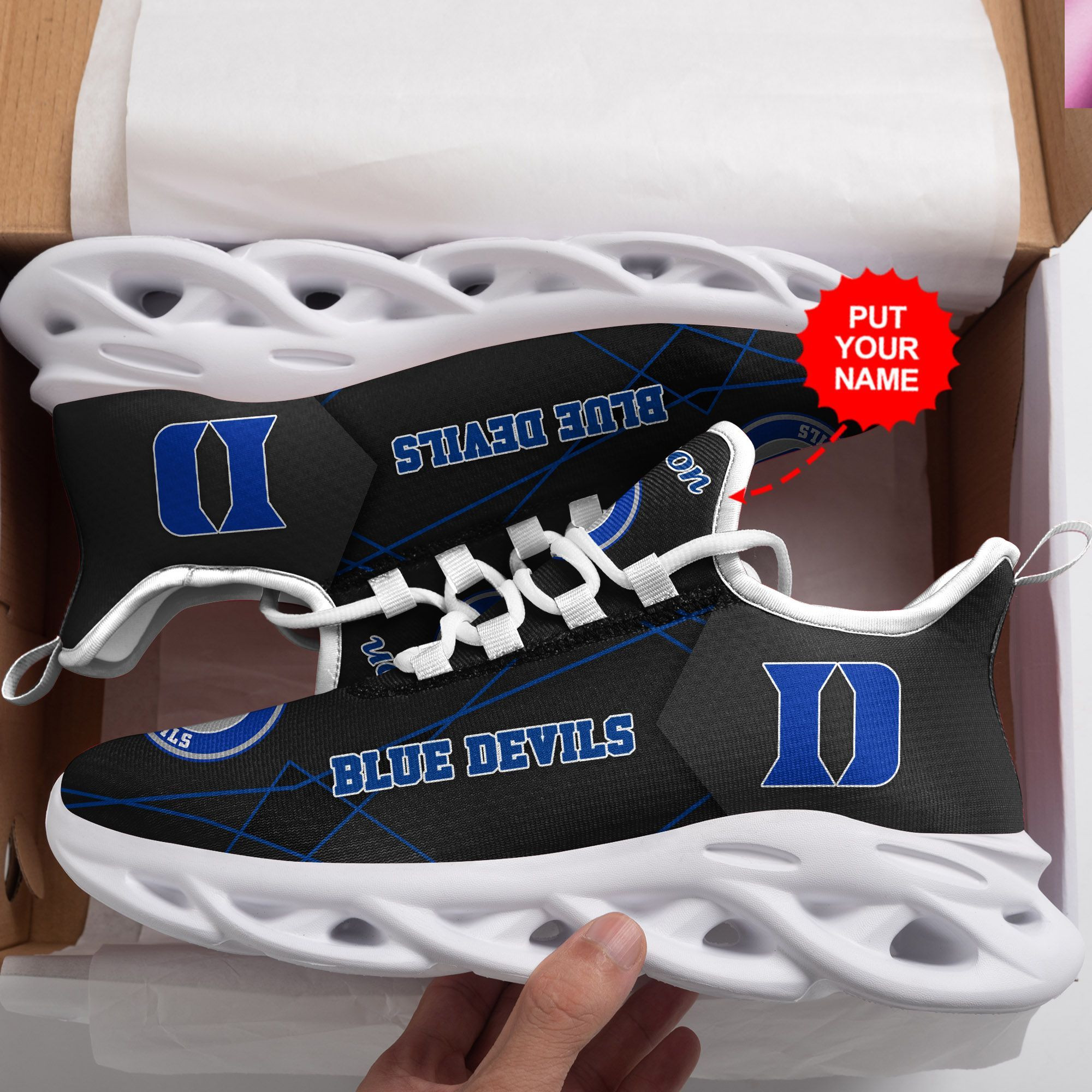 Duke Blue Devils personalisierte Max Soul Sneakers Schuhe
