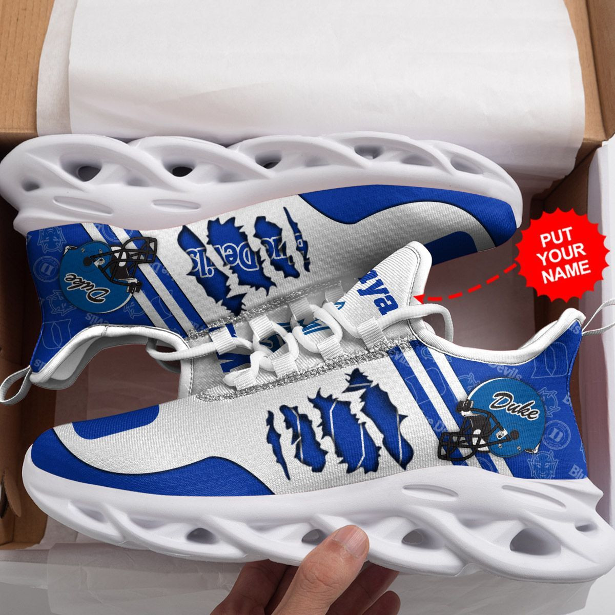 Duke Blue Devils personalisierte Max Soul Sneakers Schuhe