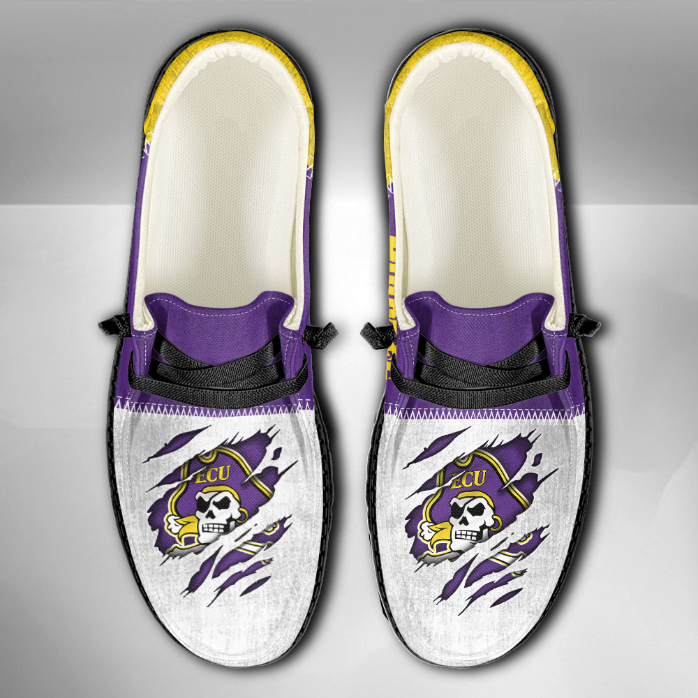 East Carolina Pirates H-D Shoes Wally Herren-Slipper zum Schnüren für Männer und Frauen