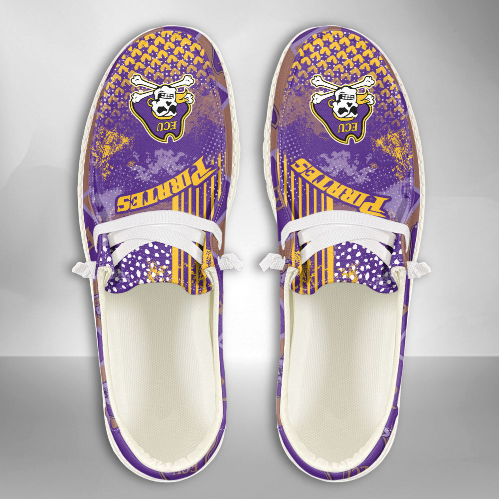 East Carolina Pirates H-D Shoes Wally Herren-Slipper zum Schnüren für Männer und Frauen