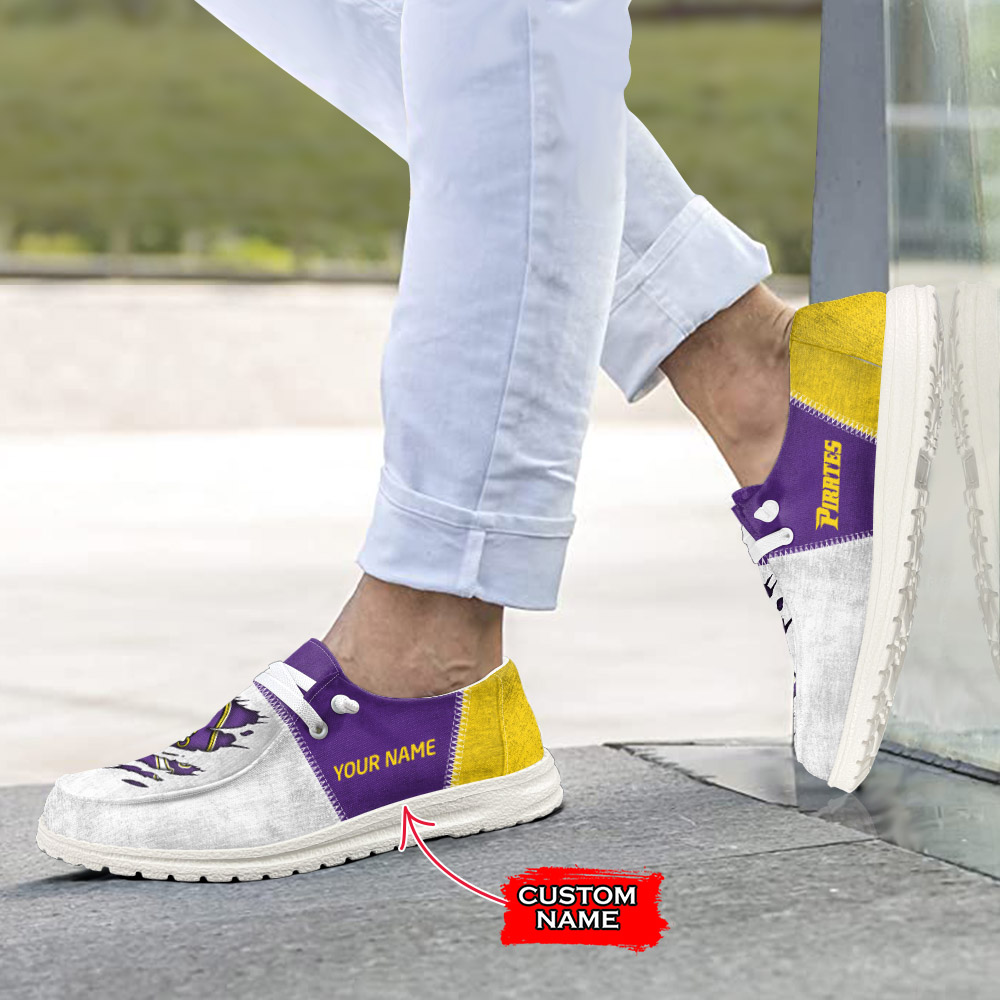 East Carolina Pirates H-D Shoes Wally Herren-Slipper zum Schnüren für Männer und Frauen