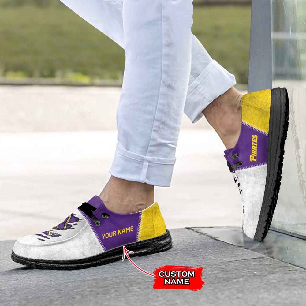East Carolina Pirates H-D Shoes Wally Herren-Slipper zum Schnüren für Männer und Frauen