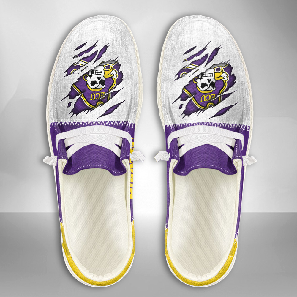 East Carolina Pirates H-D Shoes Wally Herren-Slipper zum Schnüren für Männer und Frauen
