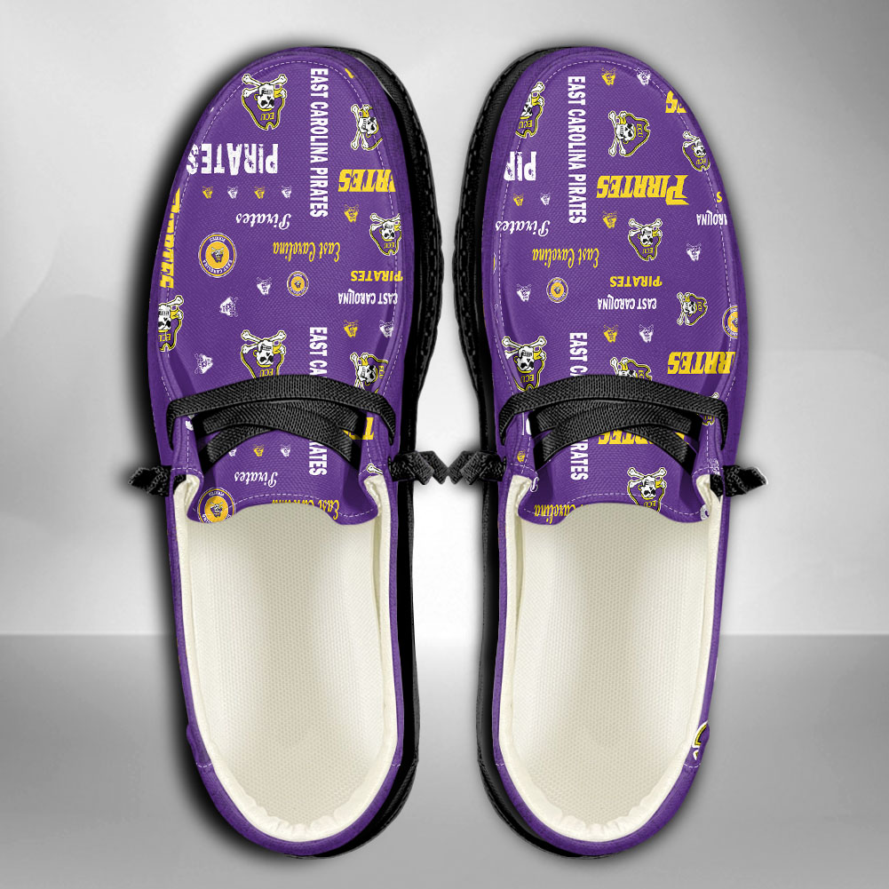 East Carolina Pirates H-D Shoes Wally Herren-Slipper zum Schnüren für Männer und Frauen