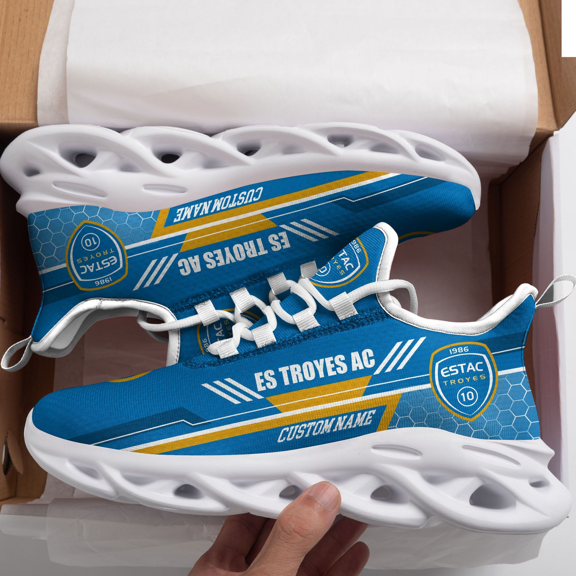 ES Troyes AC Benutzerdefinierte personalisierte Max Soul Sneakers Schuhe