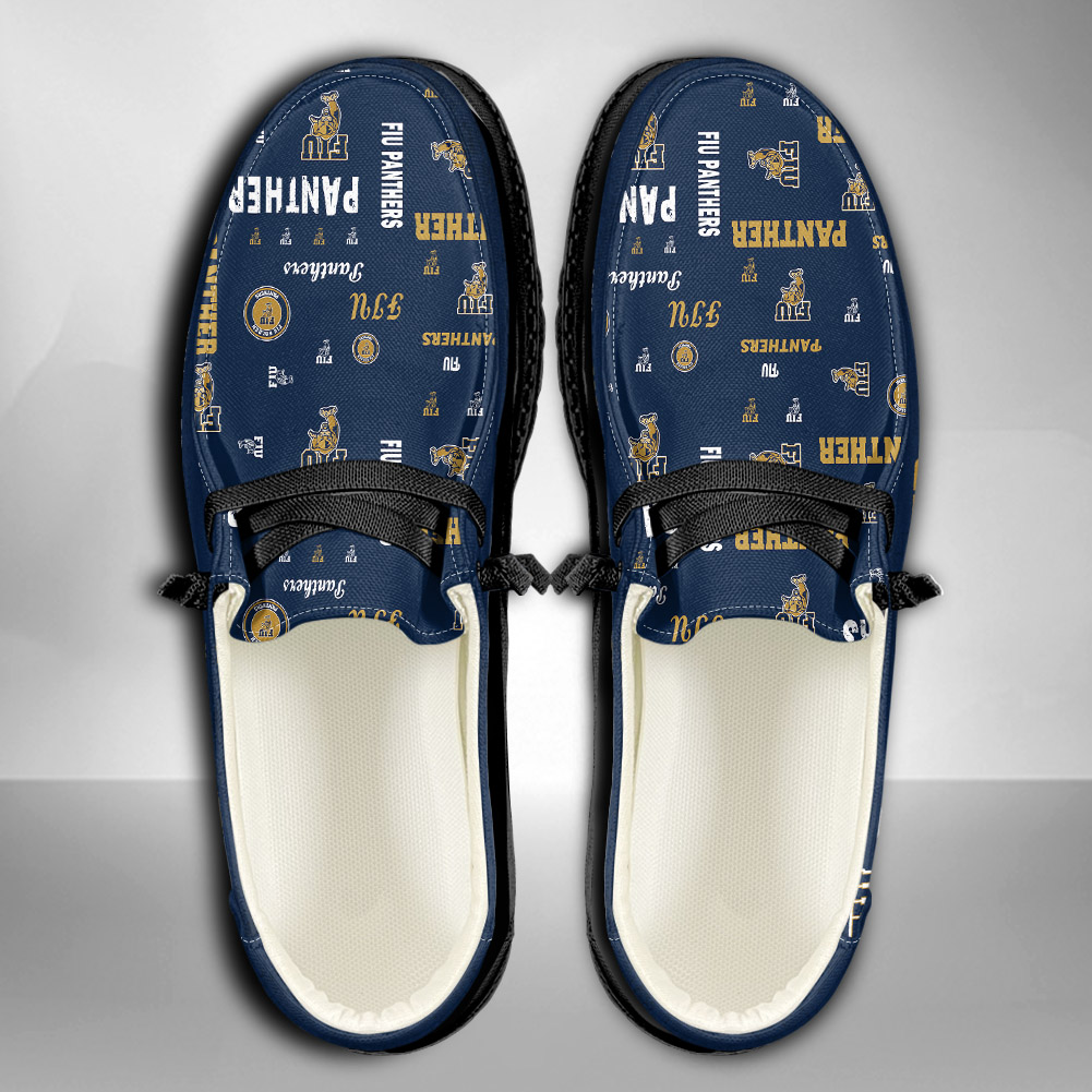 FIU Golden Panthers H-D Shoes Wally Herren-Slipper zum Schnüren für Männer und Frauen
