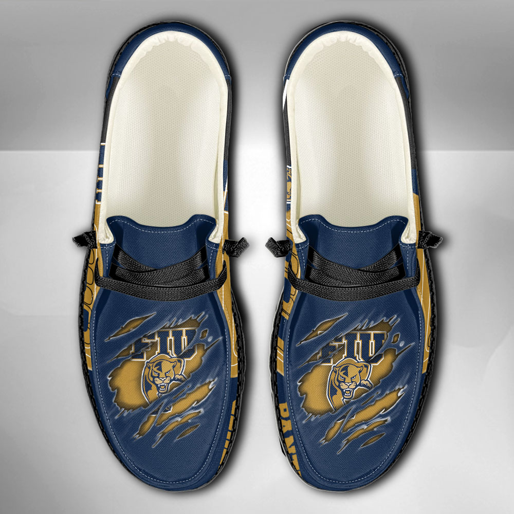 FIU Golden Panthers NCAA personalisierte Hey Dude-Sportschuhe – individuelles Namensdesign, perfektes Geschenk für Fans