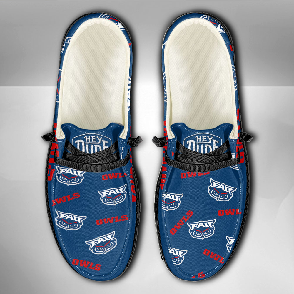 Florida Atlantic Owls H-D Shoes Wally Herren-Schnürhalbschuhe für Damen und Herren