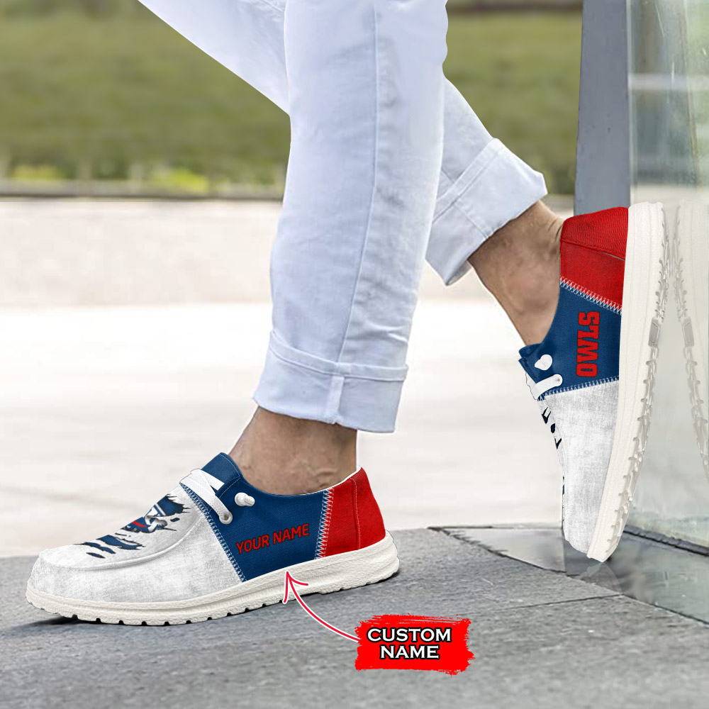 Florida Atlantic Owls H-D Shoes Wally Herren-Schnürhalbschuhe für Damen und Herren