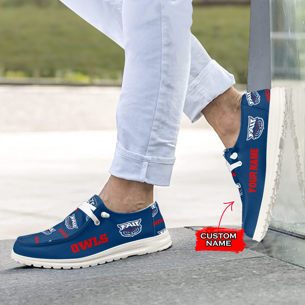 Florida Atlantic Owls H-D Shoes Wally Herren-Schnürhalbschuhe für Damen und Herren