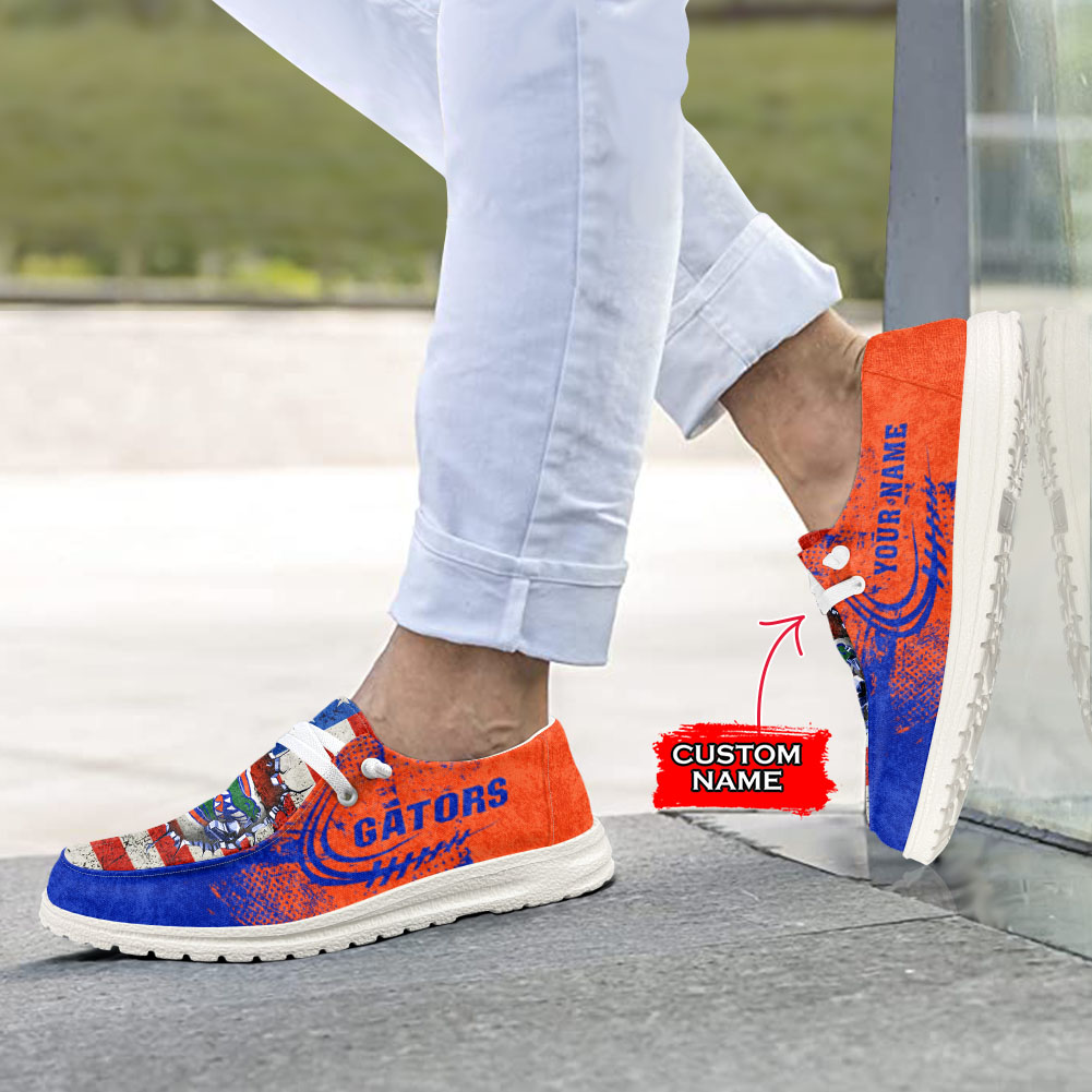 Florida Gators H-D Shoes Wally Herren-Slipper zum Schnüren für Männer und Frauen