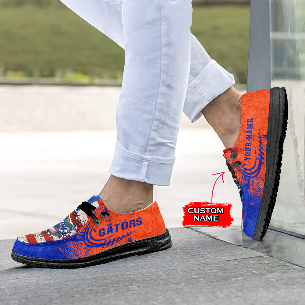 Florida Gators H-D Shoes Wally Herren-Slipper zum Schnüren für Männer und Frauen