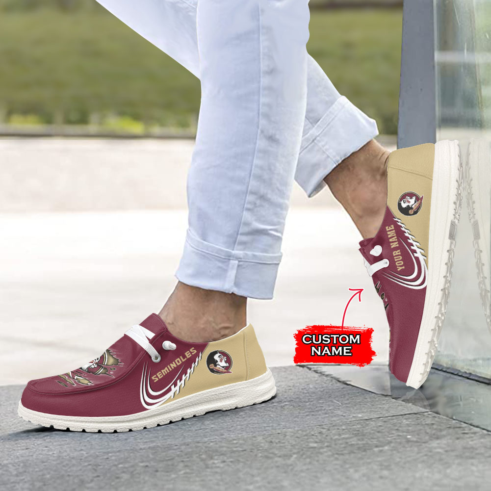 Florida State Seminoles H-D Shoes Wally Herren-Slipper zum Schnüren für Männer und Frauen