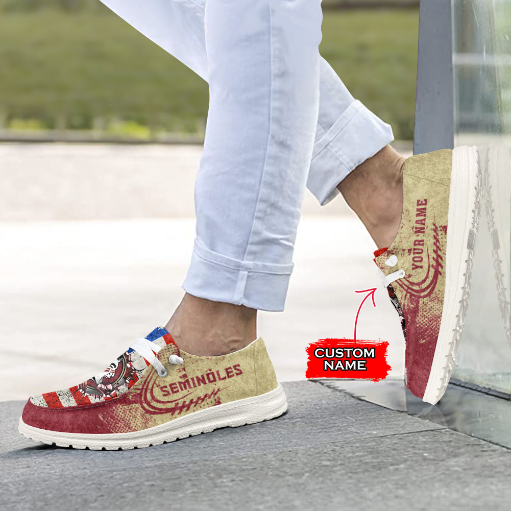 Florida State Seminoles H-D Shoes Wally Herren-Slipper zum Schnüren für Männer und Frauen