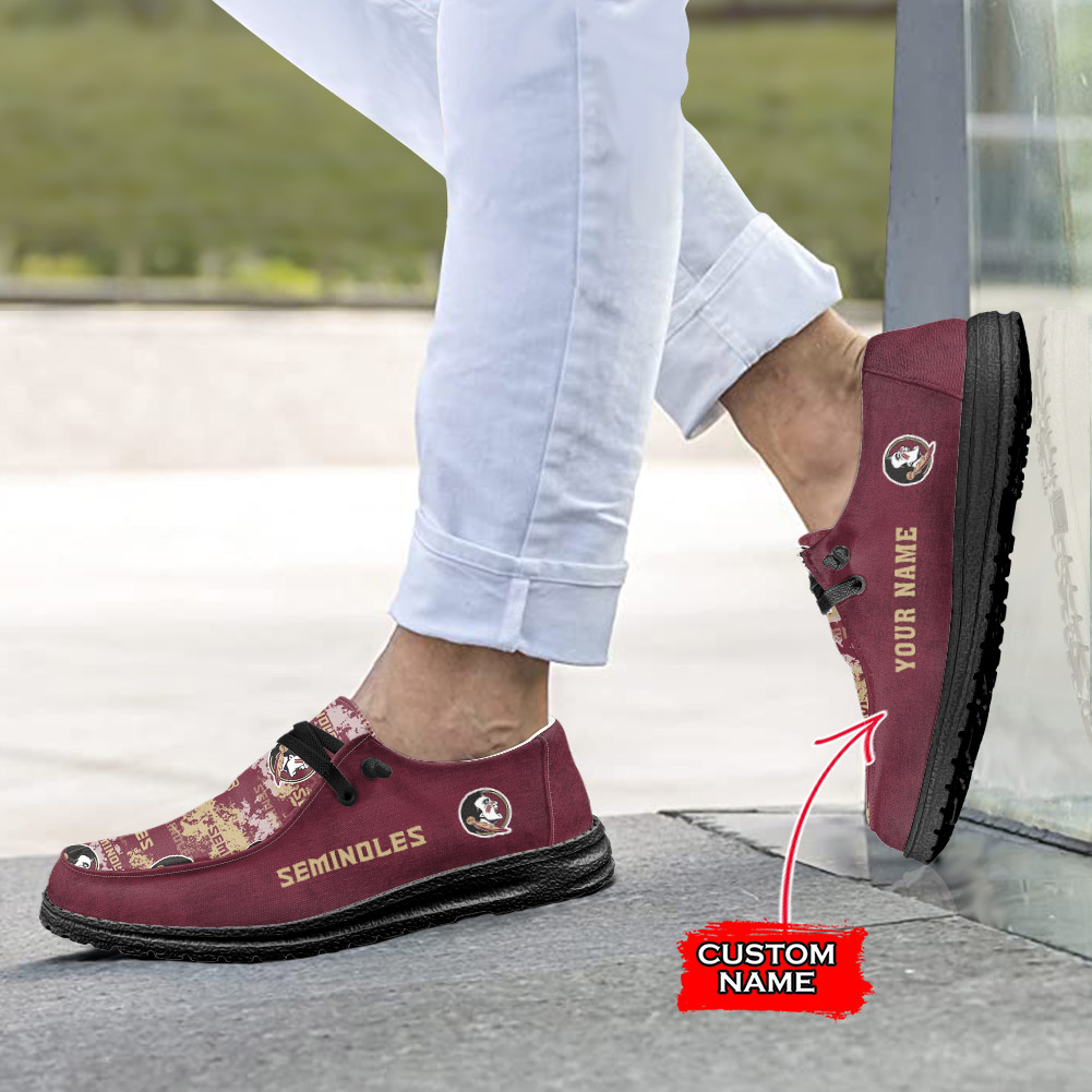 Florida State Seminoles H-D Shoes Wally Herren-Slipper zum Schnüren für Männer und Frauen