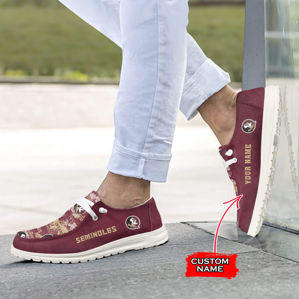 Florida State Seminoles personalisierte H-D-Sportschuhe – individuelles Namensdesign