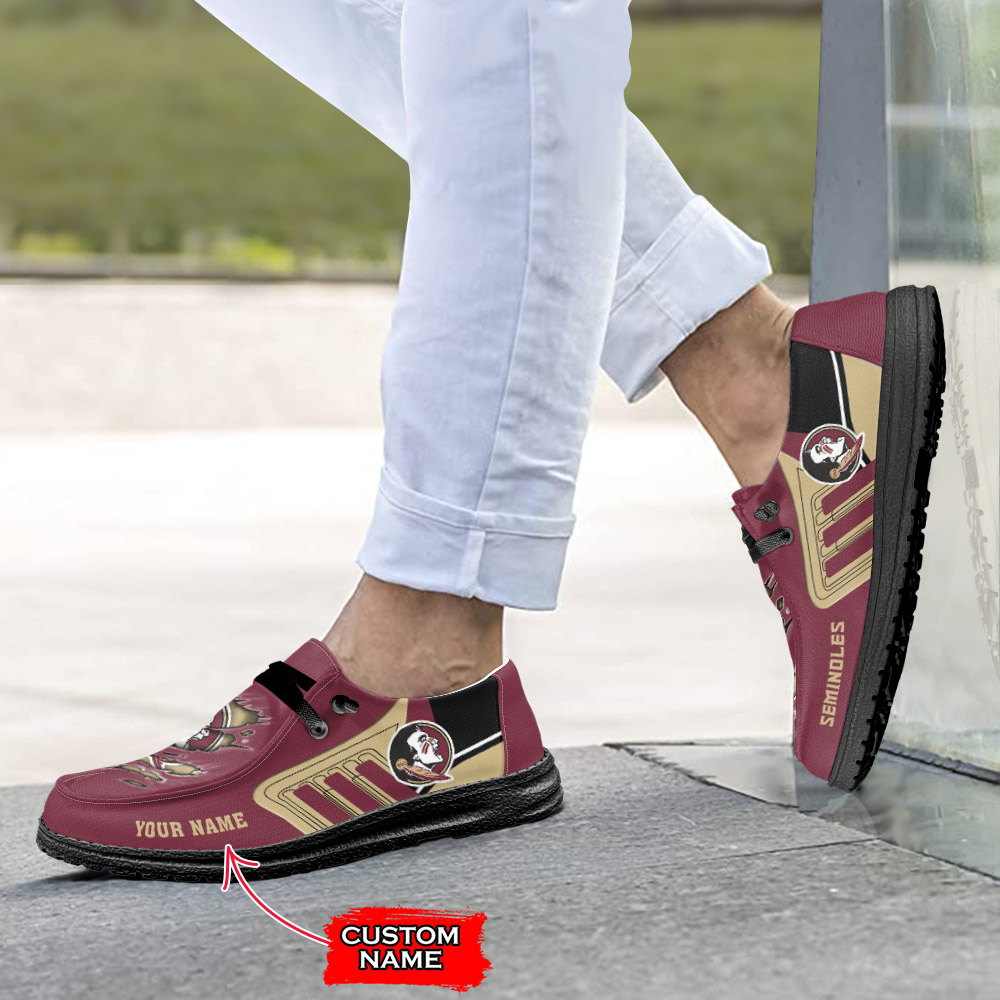 Florida State Seminoles personalisierte H-D-Sportschuhe – individuelles Namensdesign