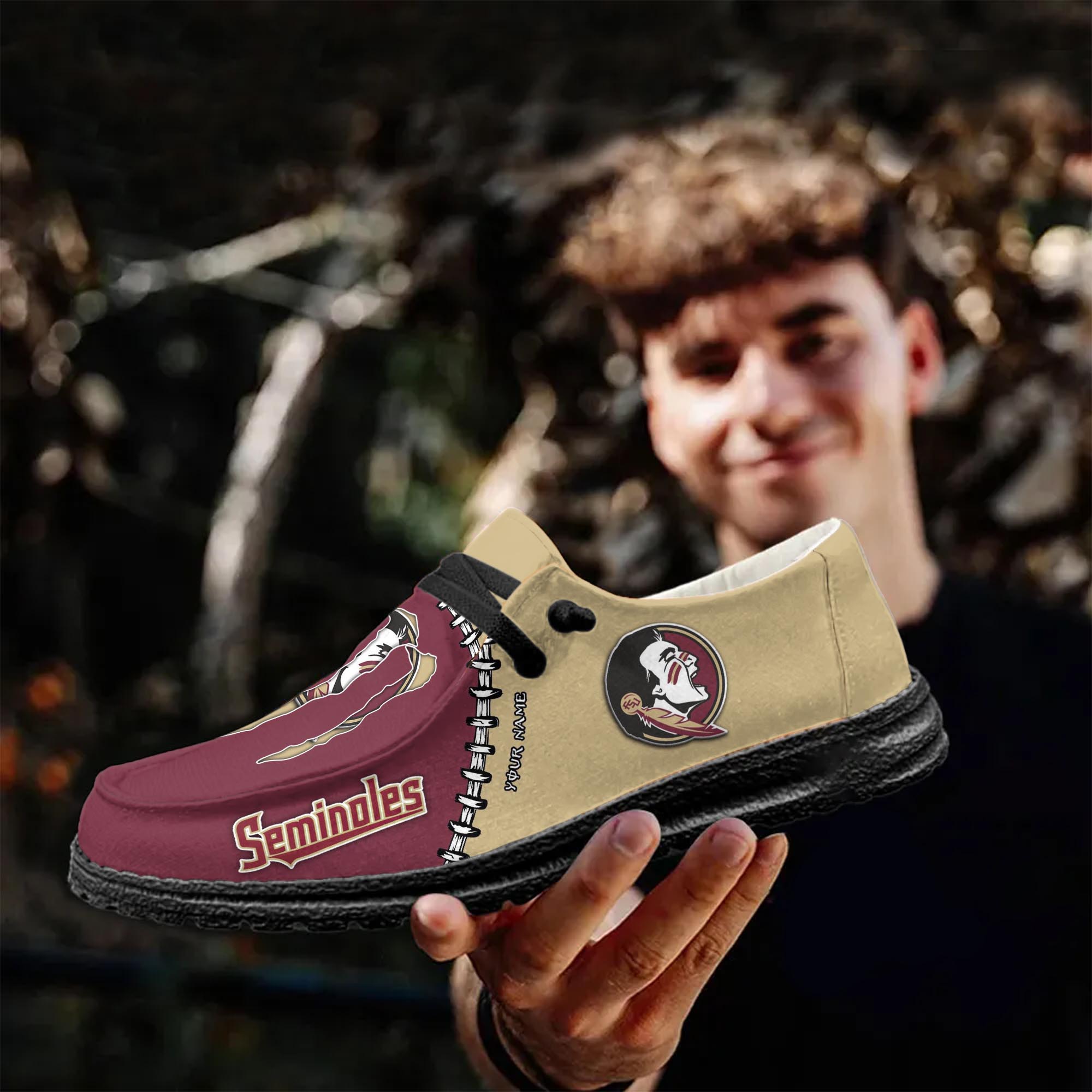 Florida State Seminoles personalisierte H-D-Sportschuhe – individuelles Namensdesign