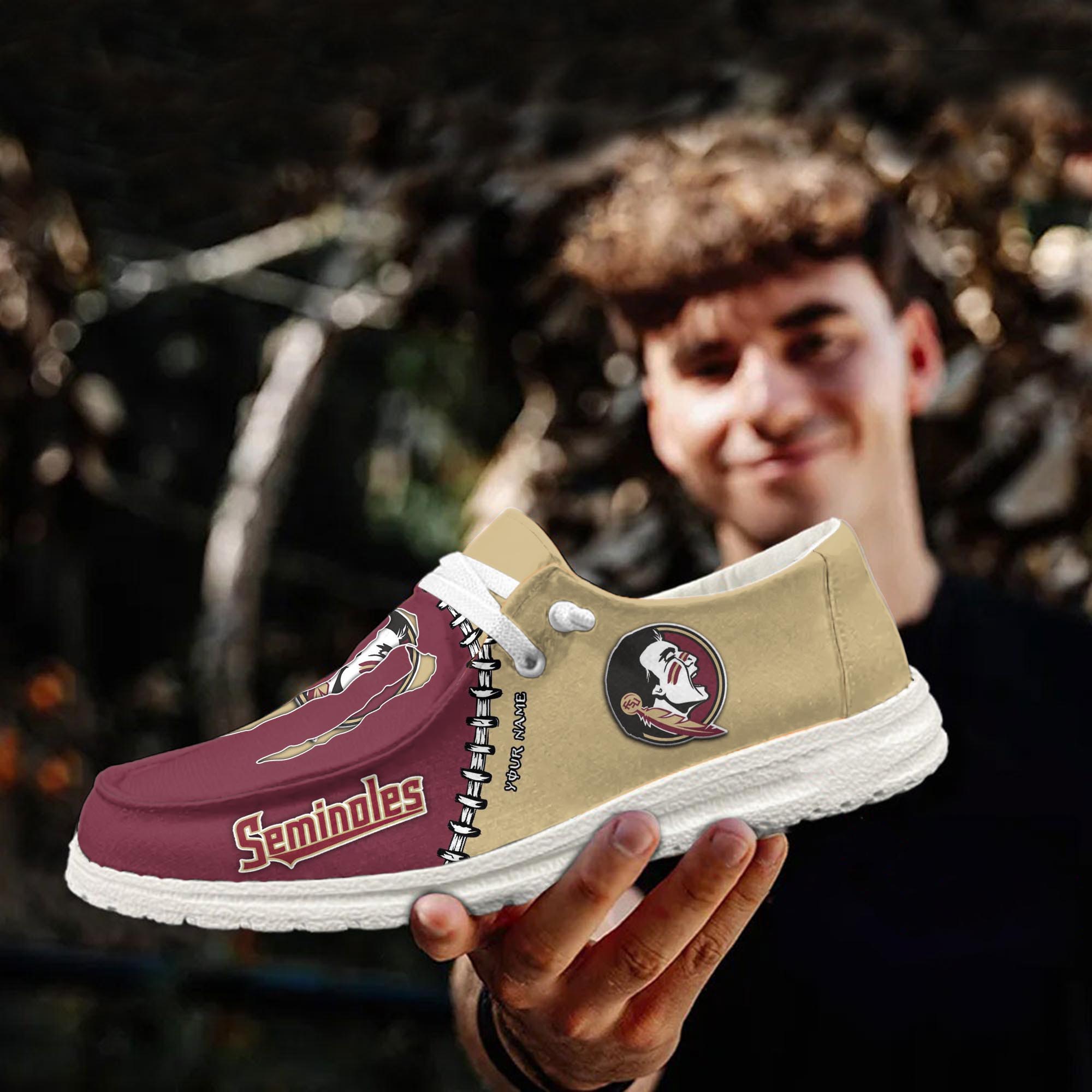 Florida State Seminoles personalisierte H-D-Sportschuhe – individuelles Namensdesign