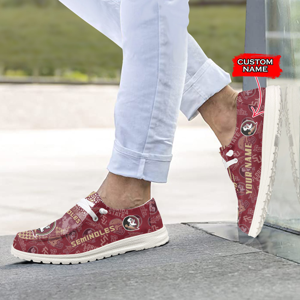 Florida State Seminoles personalisierte H-D-Sportschuhe – individuelles Namensdesign