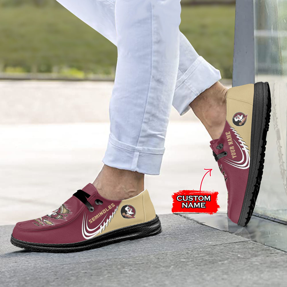 Florida State Seminoles personalisierte H-D-Sportschuhe – individuelles Namensdesign