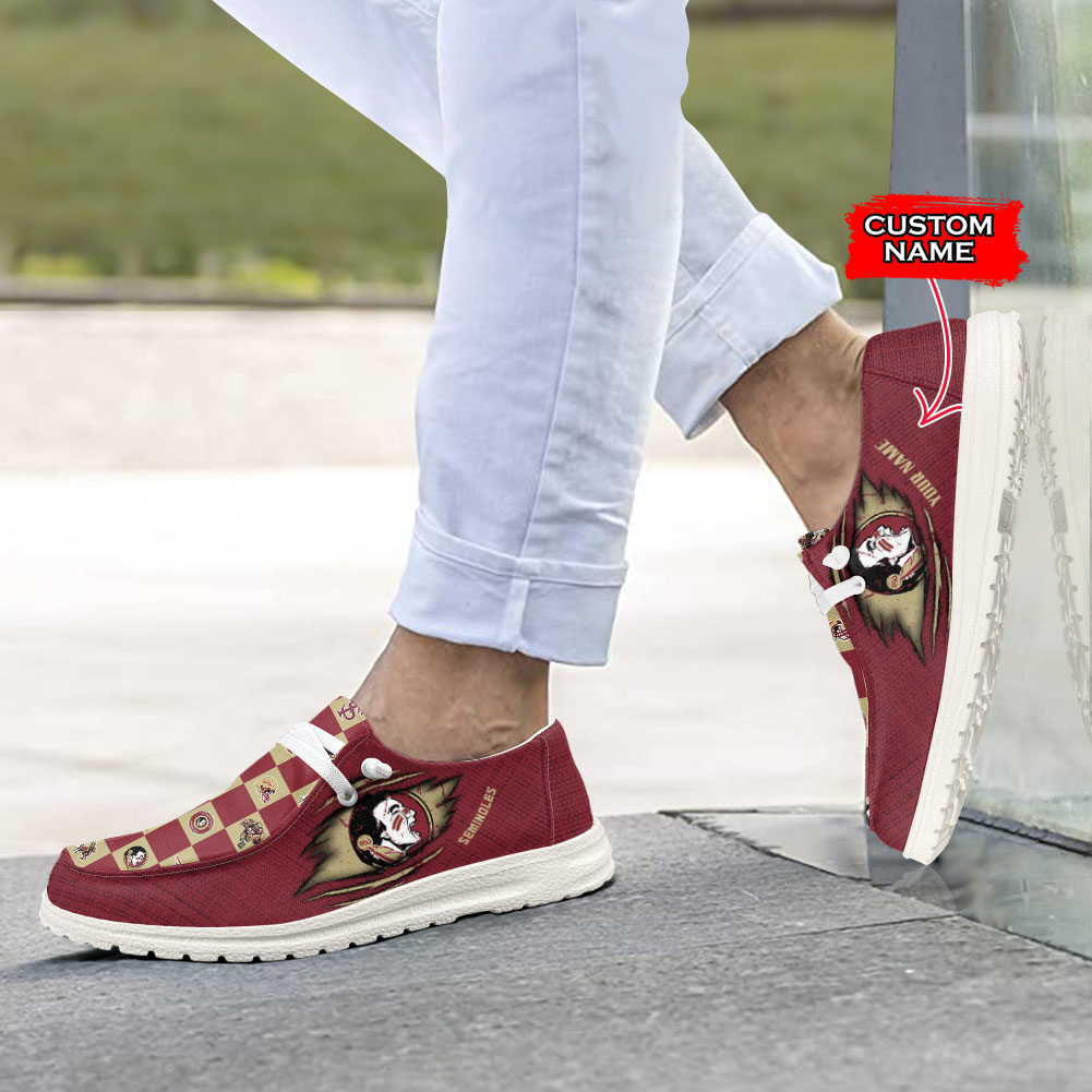 Florida State Seminoles personalisierte H-D-Sportschuhe – individuelles Namensdesign