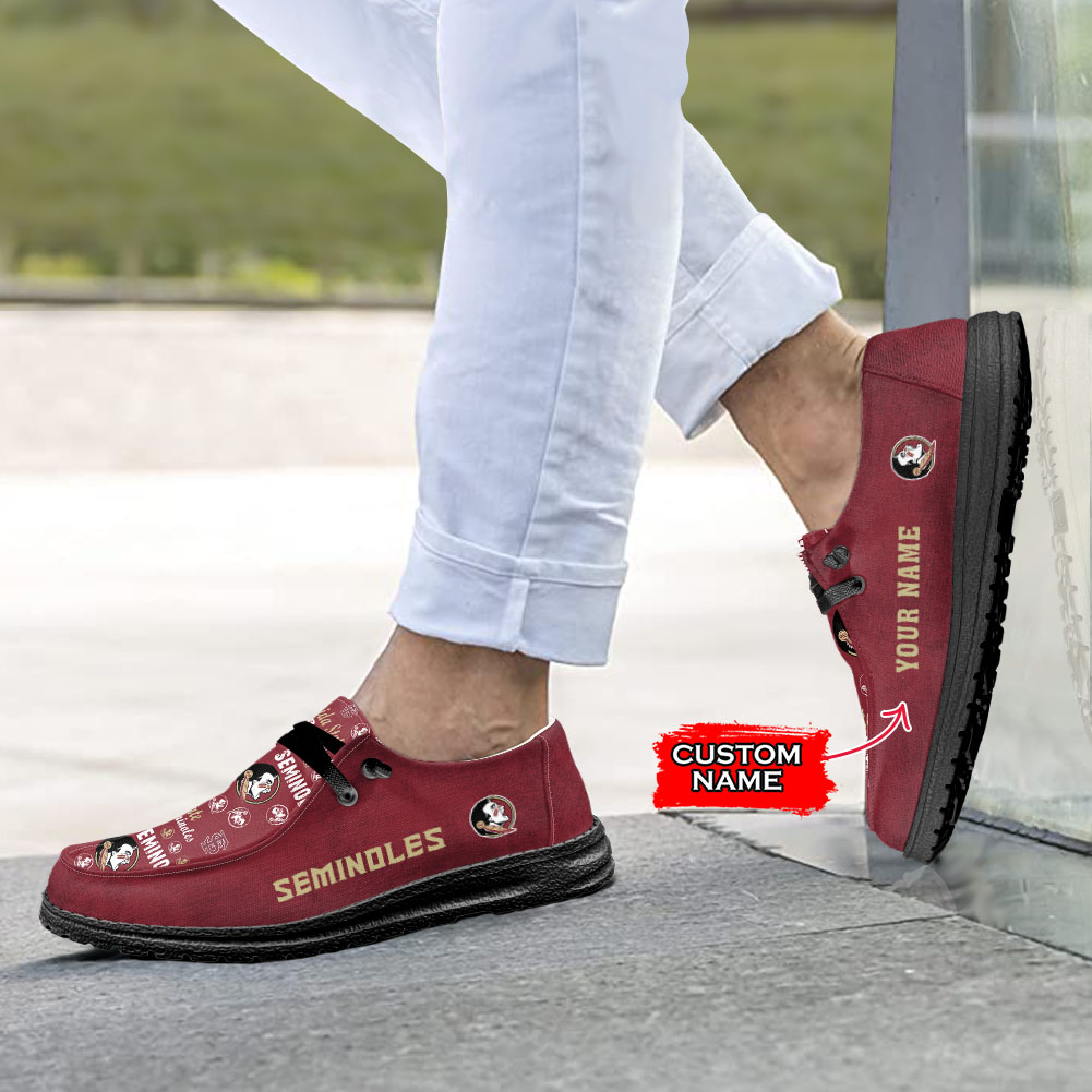 Florida State Seminoles personalisierte H-D-Sportschuhe – individuelles Namensdesign