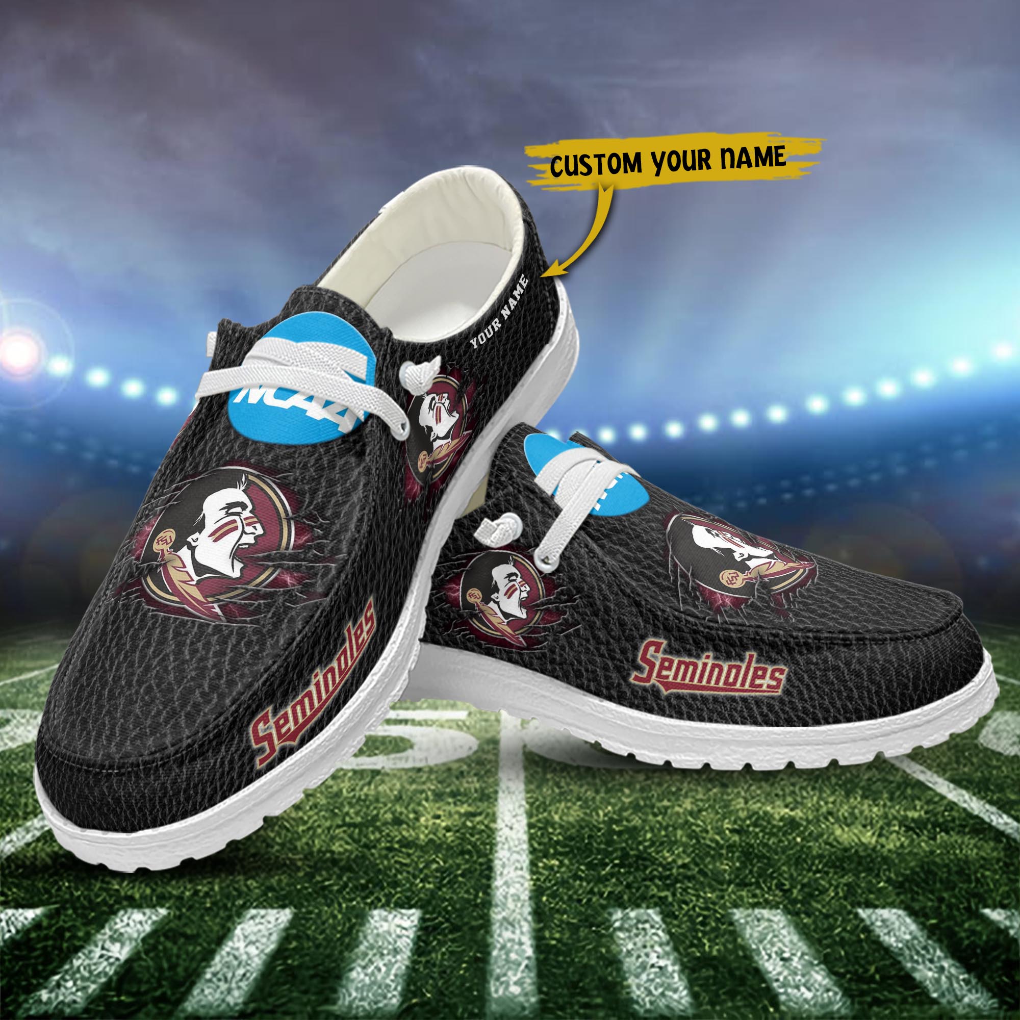 Florida State Seminoles personalisierte H-D-Sportschuhe – individuelles Namensdesign