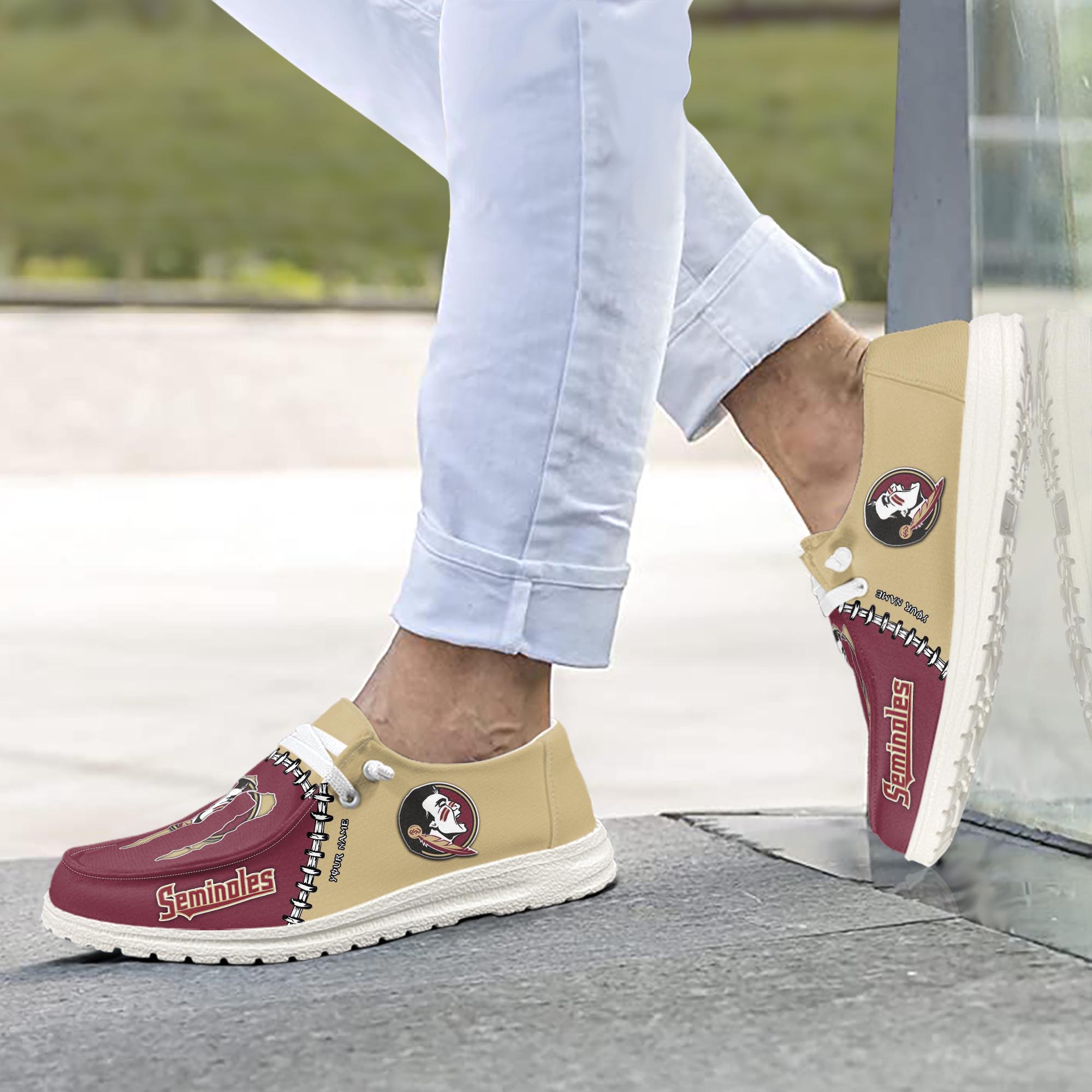 Florida State Seminoles personalisierte H-D-Sportschuhe – individuelles Namensdesign