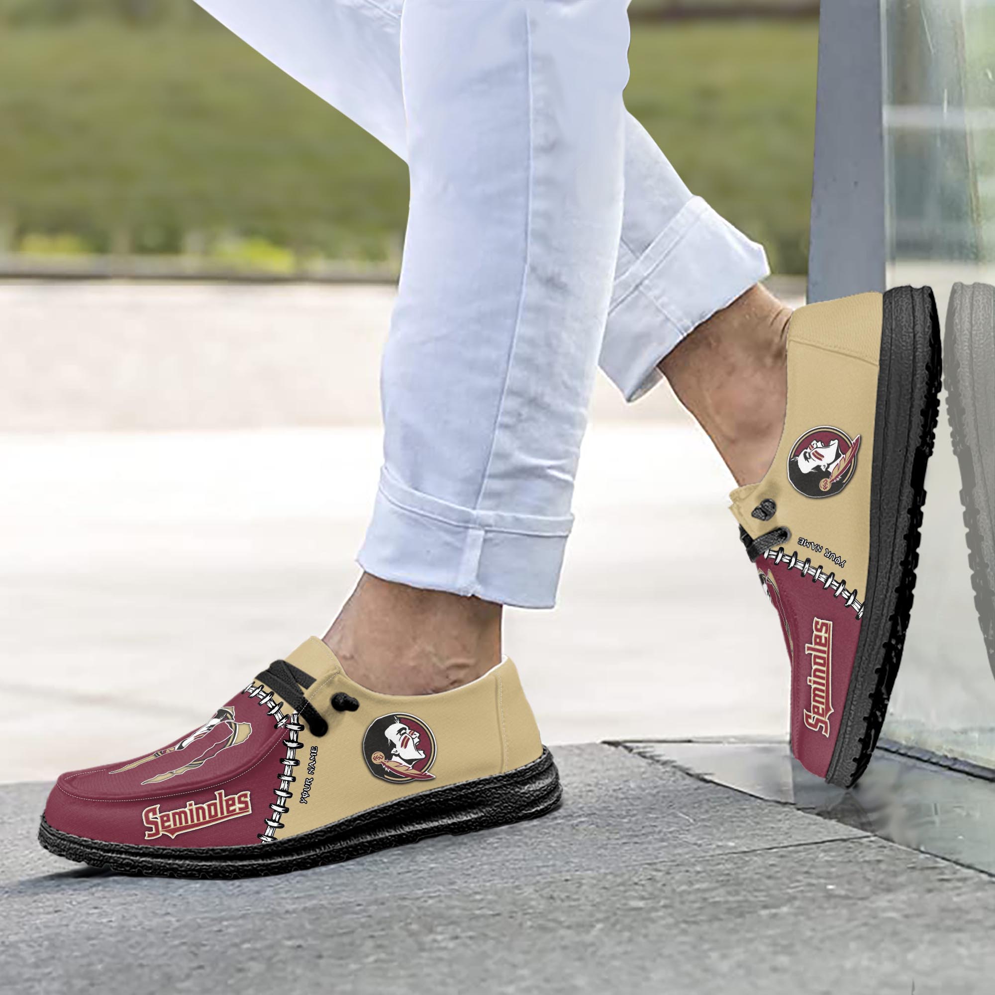 Florida State Seminoles personalisierte H-D-Sportschuhe – individuelles Namensdesign
