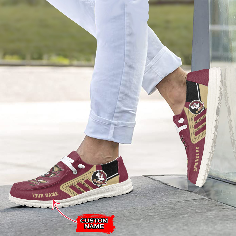 Florida State Seminoles personalisierte H-D-Sportschuhe – individuelles Namensdesign