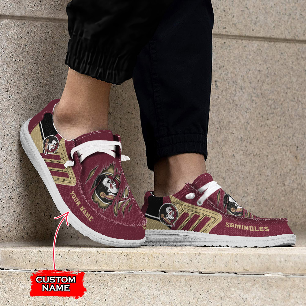 Florida State Seminoles personalisierte H-D-Sportschuhe – individuelles Namensdesign