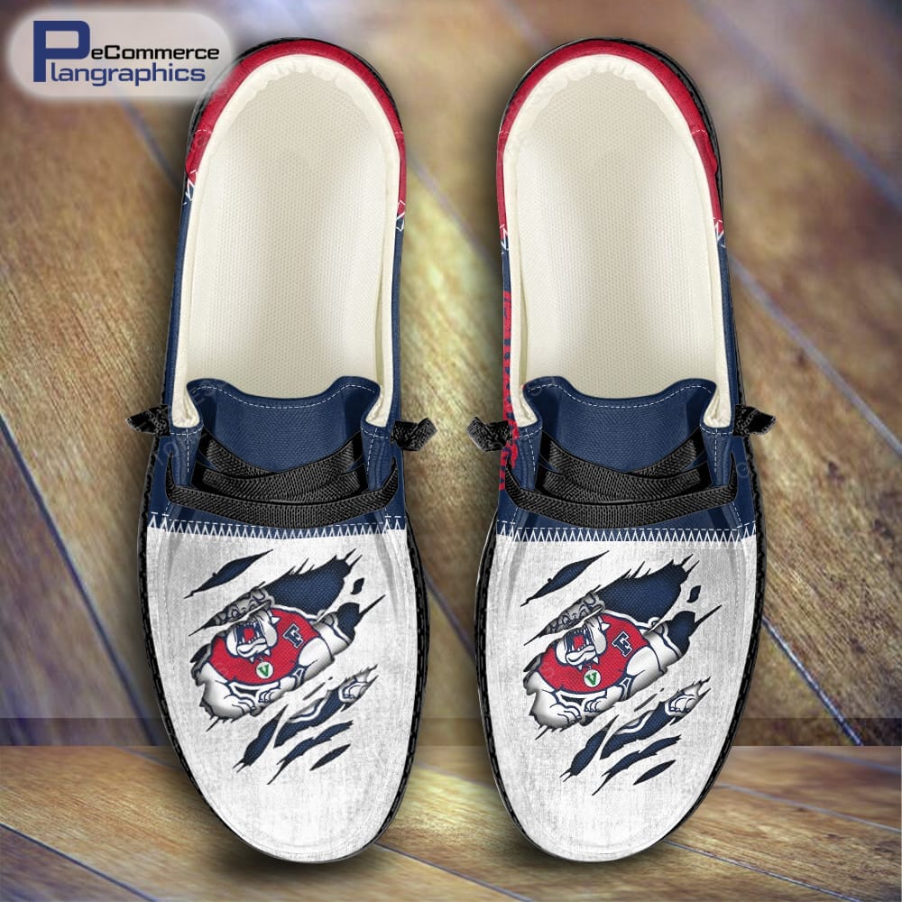Fresno State Bulldogs Custom Name H-D Schuhe