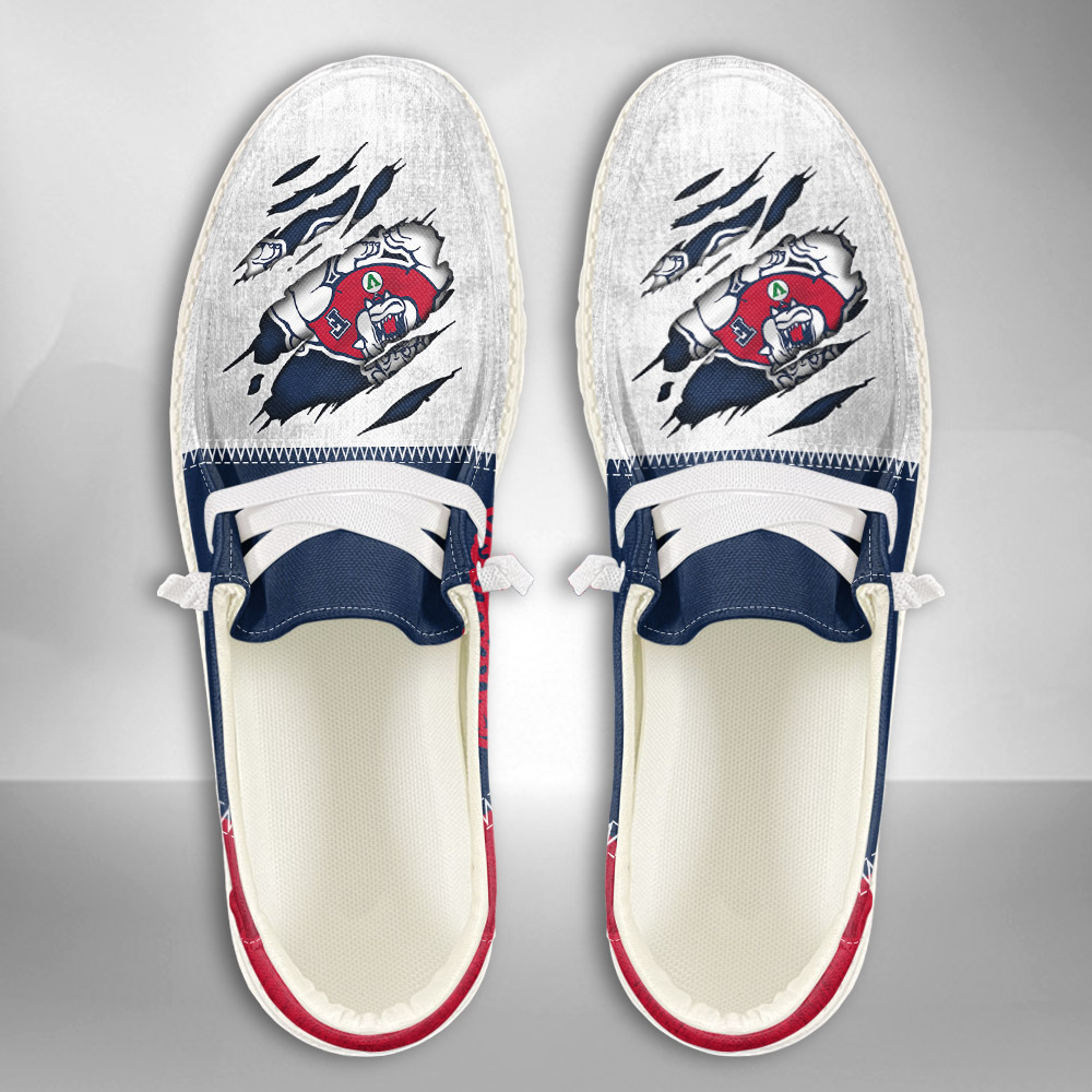 Fresno State Bulldogs H-D Shoes Wally Herren-Slipper zum Schnüren für Männer und Frauen