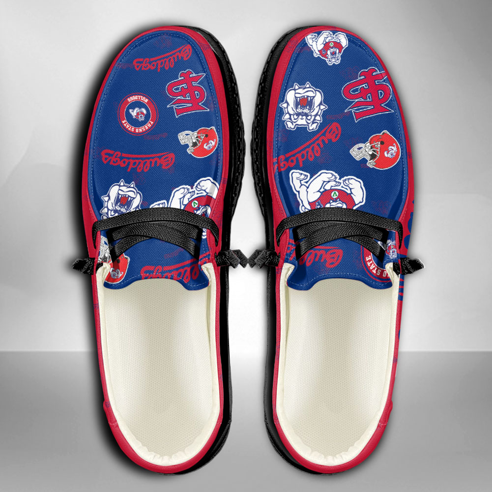 Fresno State Bulldogs H-D Shoes Wally Herren-Slipper zum Schnüren für Männer und Frauen