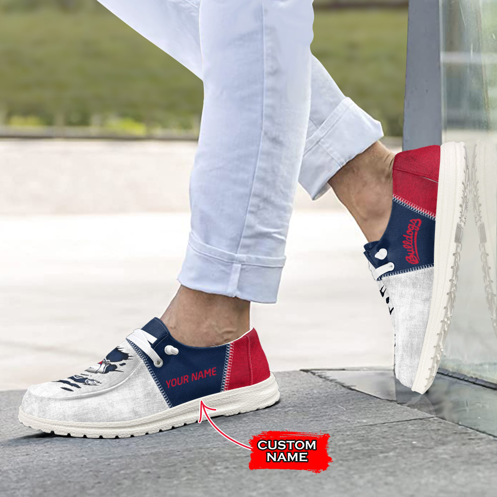 Fresno State Bulldogs personalisierte H-D-Sportschuhe – individuelles Namensdesign