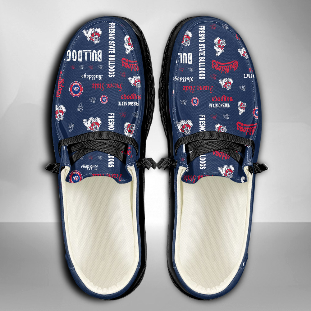 Fresno State Bulldogs personalisierte H-D-Sportschuhe – individuelles Namensdesign