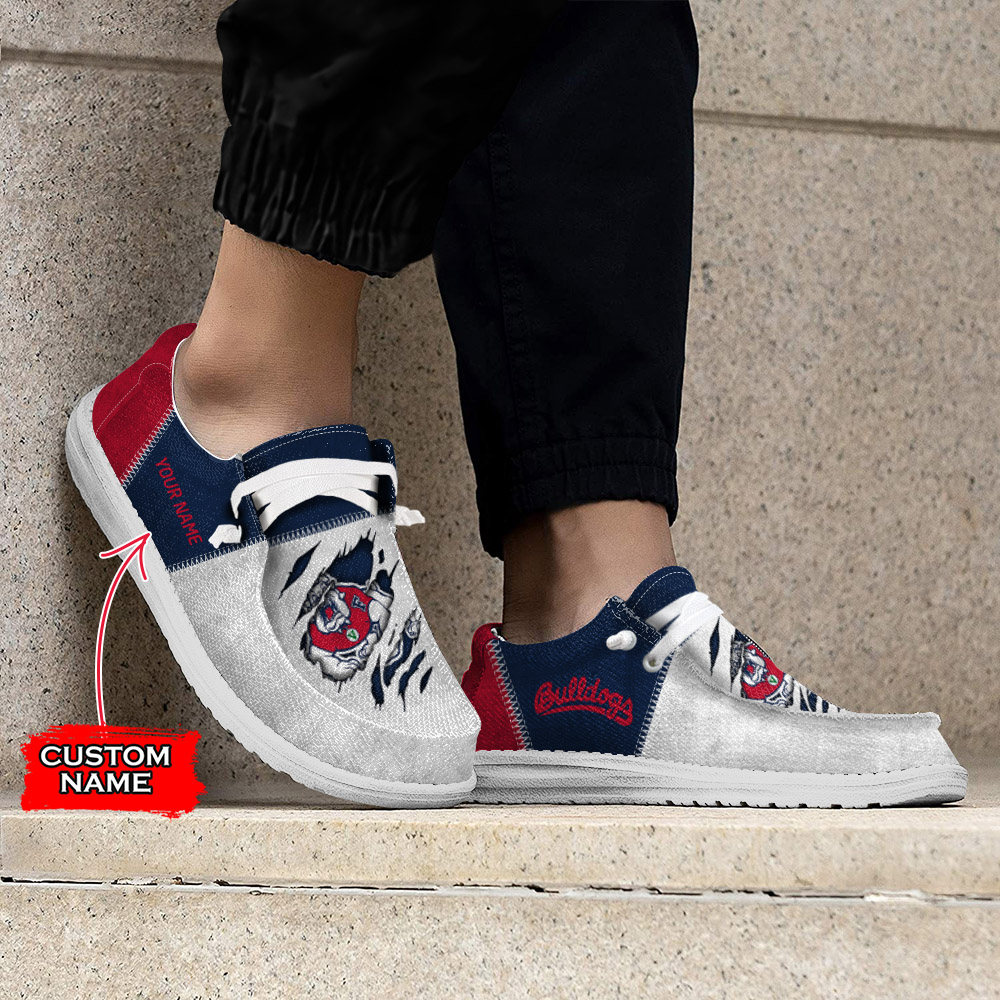 Fresno State Bulldogs personalisierte H-D-Sportschuhe – individuelles Namensdesign