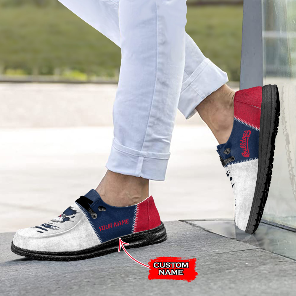 Fresno State Bulldogs personalisierte H-D-Sportschuhe – individuelles Namensdesign