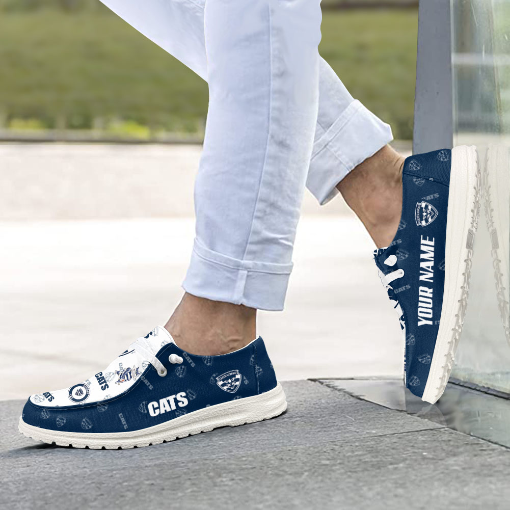 Geelong Cats personalisierte H-D-Sportschuhe – individuelles Namensdesign