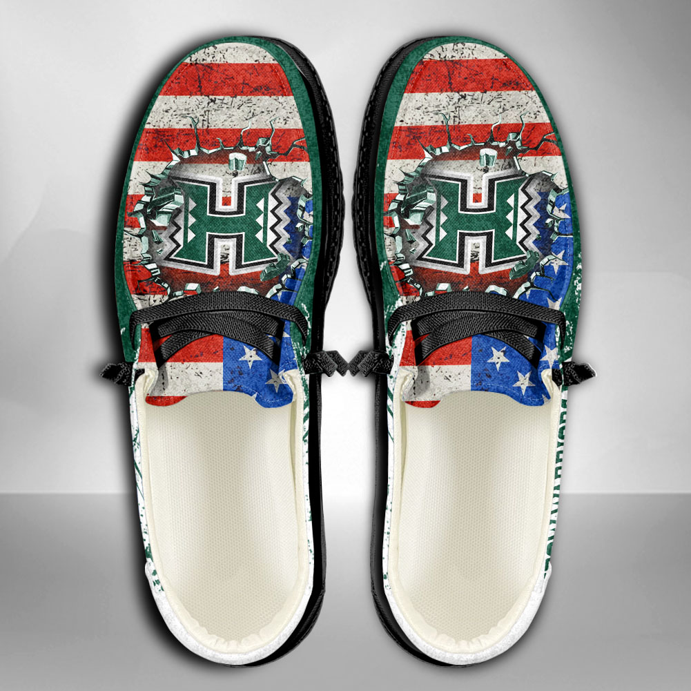 Hawaii Rainbow Warriors personalisierte H-D-Sportschuhe – individuelles Namensdesign