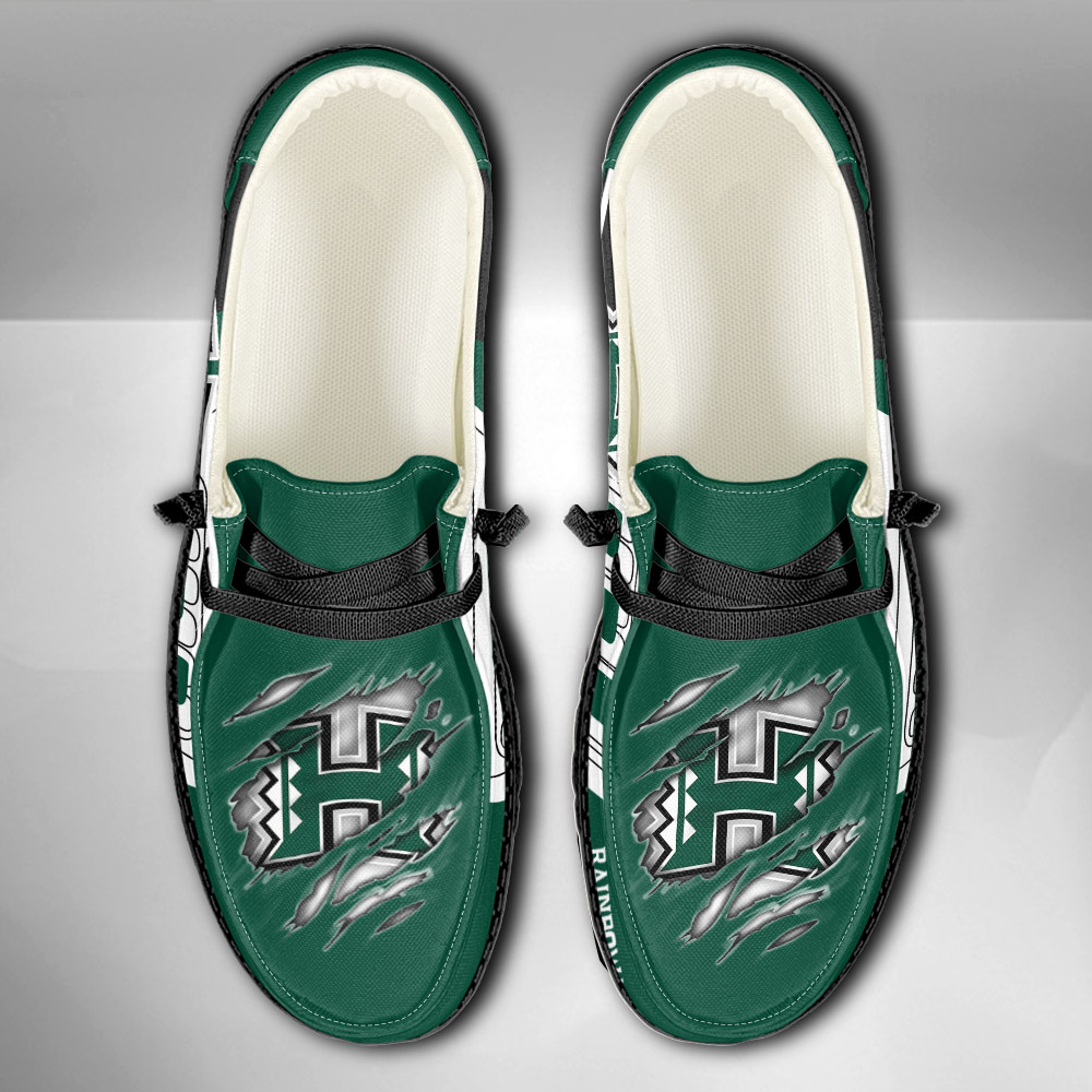 Hawaii Rainbow Warriors personalisierte H-D-Sportschuhe – individuelles Namensdesign