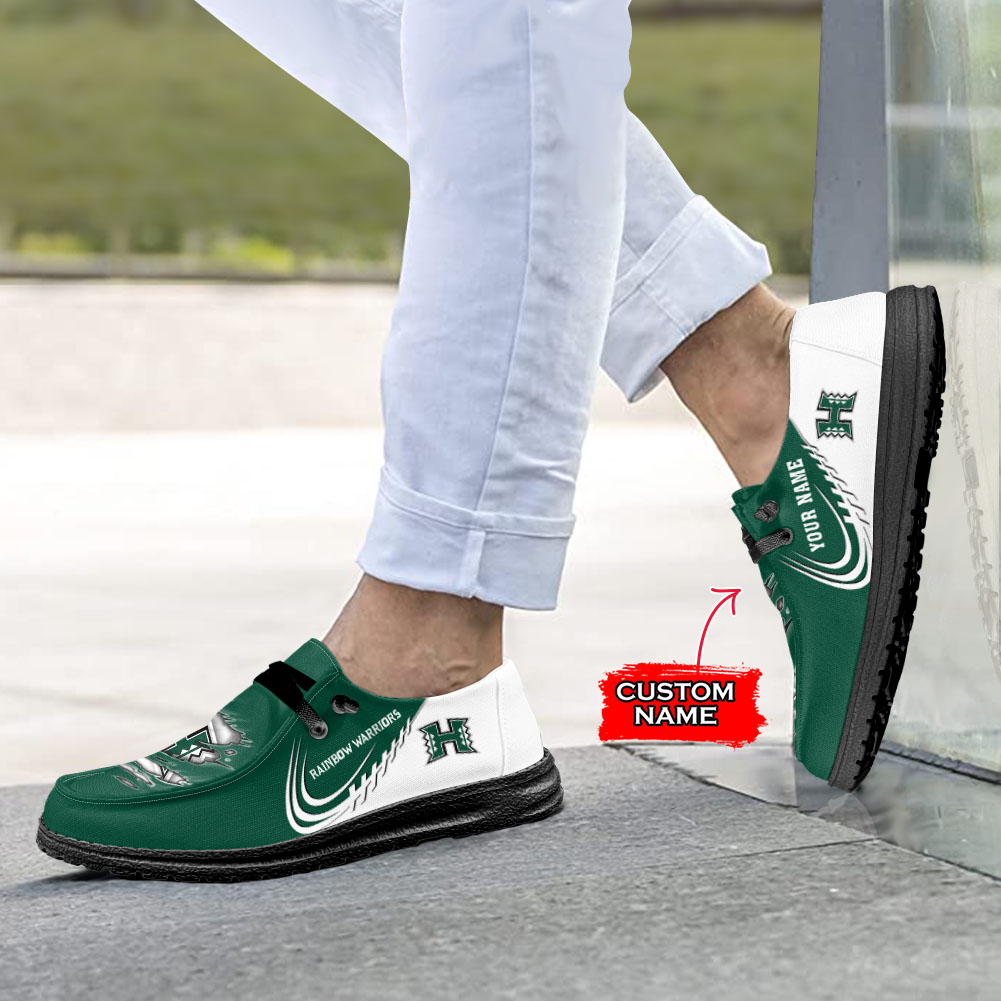 Hawaii Rainbow Warriors personalisierte H-D-Sportschuhe – individuelles Namensdesign