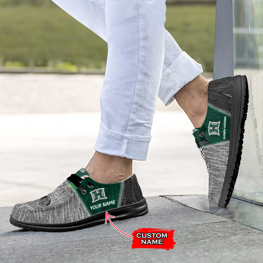 Hawaii Rainbow Warriors personalisierte H-D-Sportschuhe – individuelles Namensdesign