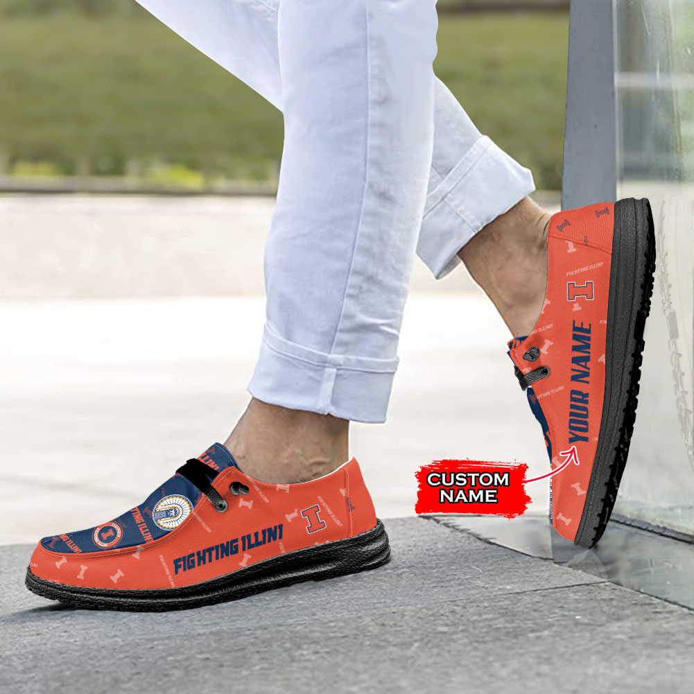Illinois Fighting Illini H-D Shoes Wally Herren-Schnürhalbschuhe für Damen und Herren